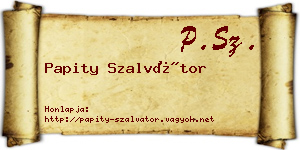 Papity Szalvátor névjegykártya